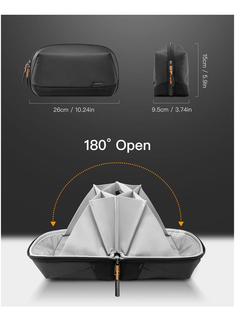 XiuWoo Electronics Organizer Travel Case, Waterproof Tech Pouch, Large Friendly Bag for Electronic Accessories, Cable, Cord, Charger, Phone, Ideal On the Go - Image 2