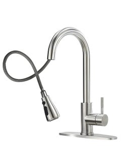 Extendable Kitchen Faucet Stainless Steel Kitchen Tap for Kitchen with Extension Two way spray-Single Handle Faucet 360 Degree Rotating Kitchen Tap