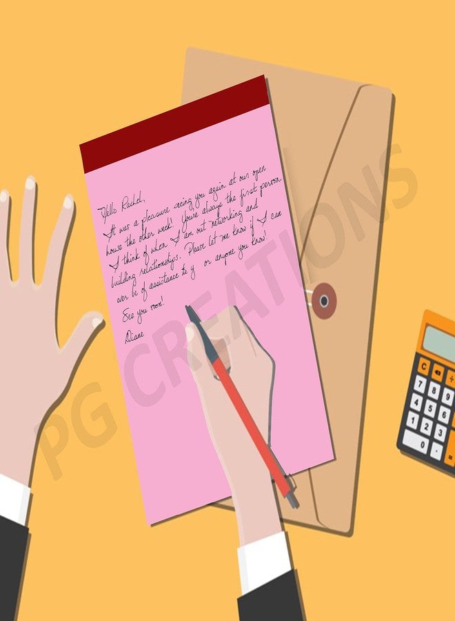 PG Creations A5 Size, Pack of 12 Pads, Unruled Notepads for Writing, 50 Sheets per Pad, 70 Gsm Plain Blank Paper Writing Pads for Office, Home & Students, 5x8 Inch, Pink - Image 4