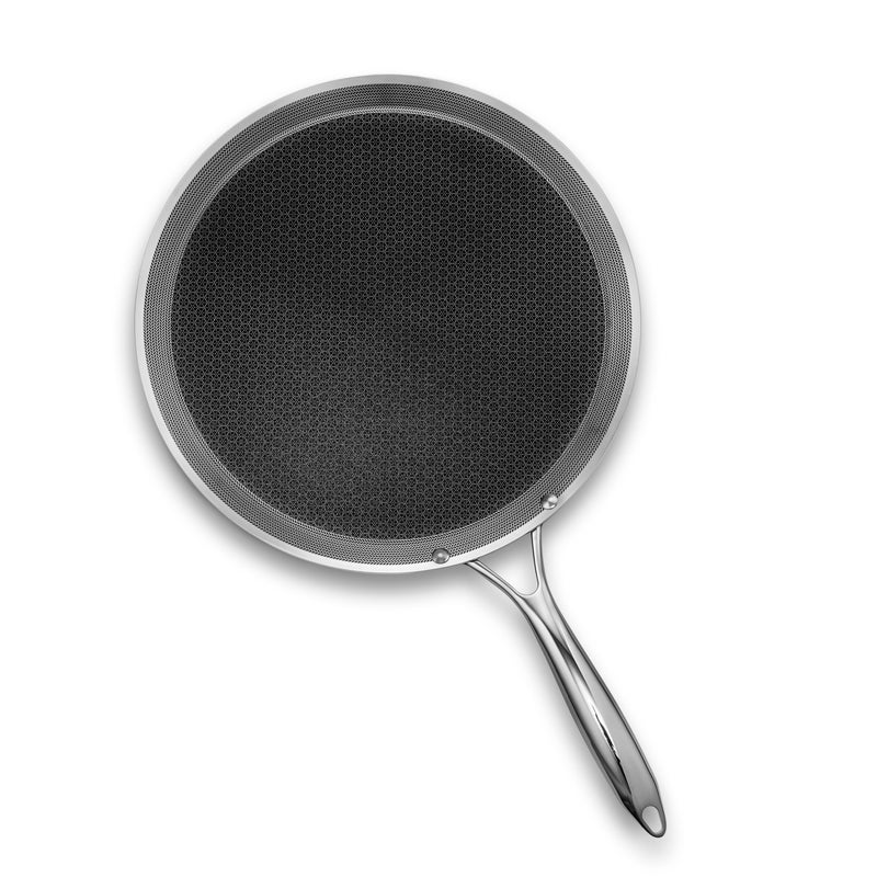 HexClad مقلاة هيكس كلايد الهجينة غير اللاصقة 13 بوصة، آمنة في غسالة الصحون والفرن، جاهزة للاستخدام مع الحث، متوافقة مع جميع أسطح الطهي - Image 2