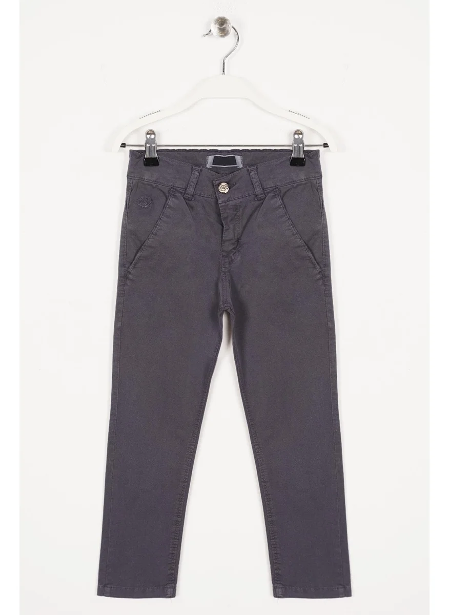 Süzgün Back Pocket Smoke Colored Boy Gabardine Trousers