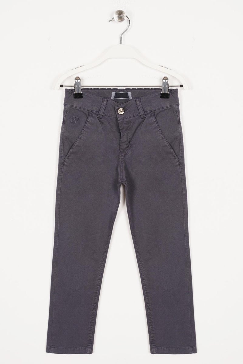 Süzgün Back Pocket Smoke Colored Boy Gabardine Trousers  - Image 1