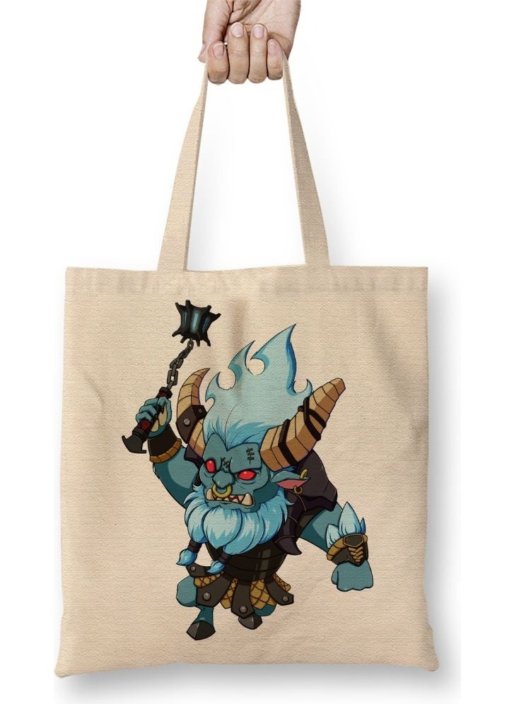 Baskı Dükkanı Print Shop Dota 2 Spirit Breaker Barathrum Tote Bag Long Handle 