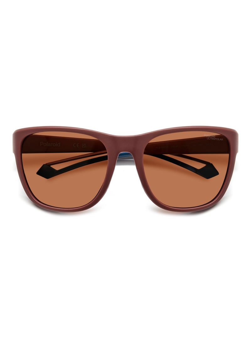 Polaroid Unisex Polarized Rectangular Shape  Sunglasses PLD 7051/S BROWN 47 - Lens Size: 46.8 Mm - Mt Burg  - Image 4