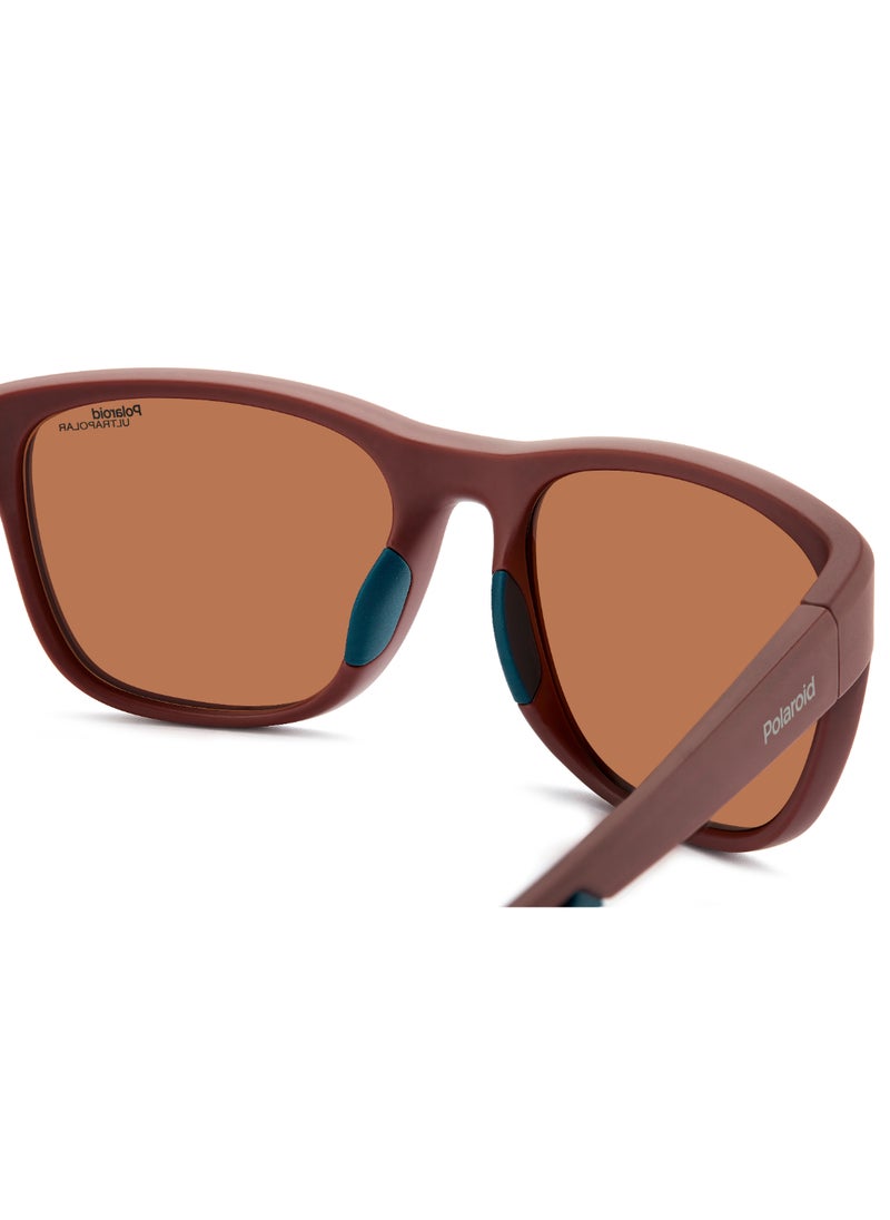 Polaroid Unisex Polarized Rectangular Shape  Sunglasses PLD 7051/S BROWN 47 - Lens Size: 46.8 Mm - Mt Burg  - Image 5