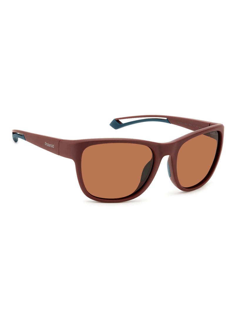 Polaroid Unisex Polarized Rectangular Shape  Sunglasses PLD 7051/S BROWN 47 - Lens Size: 46.8 Mm - Mt Burg  - Image 2