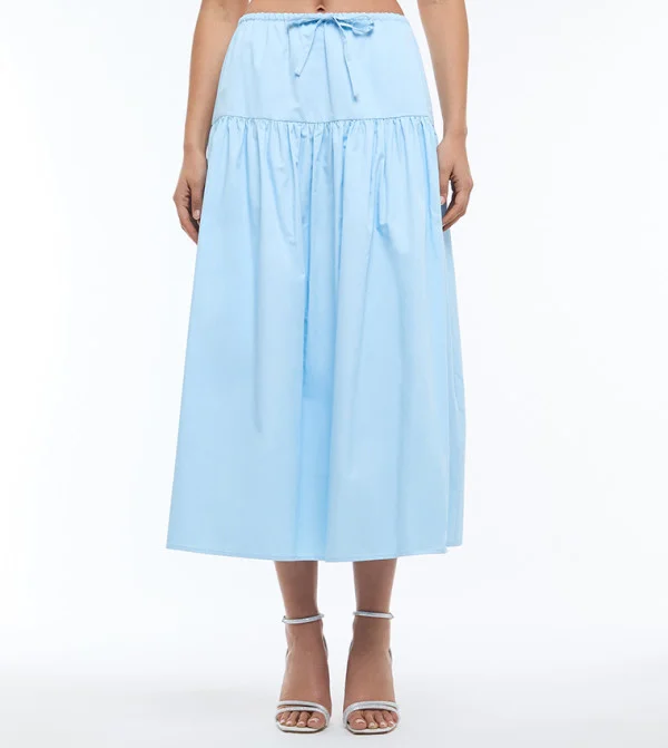 بي سي بي جي BCBG TIRED POPLIN SKIRT