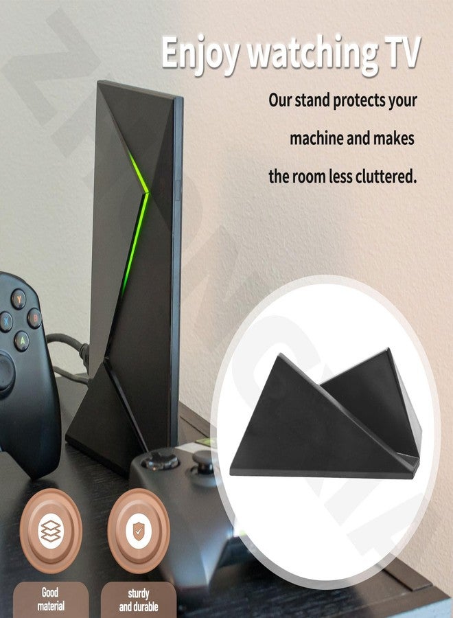 ZHONGXIA حامل عمودي منظم متوافق مع جهاز Nvidia Shield Android TV (طرازات Pro 2017/2019) / حامل تلفزيون متين مصنوع من مواد مركبة - Image 4