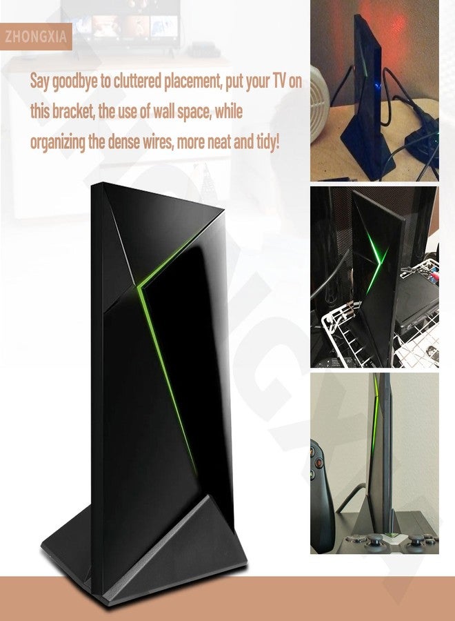 ZHONGXIA حامل عمودي منظم متوافق مع جهاز Nvidia Shield Android TV (طرازات Pro 2017/2019) / حامل تلفزيون متين مصنوع من مواد مركبة - Image 3