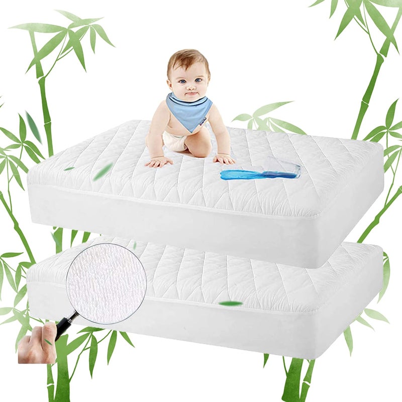 Safe and Sound 2 Pack Crib Mattress Protector - Image 1