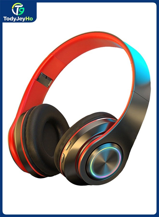 تودي جيهو TodyJeyHo Wireless Headset Stereo Gaming Headset Intelligent Noise Cancellation Can Connected Cable Foldable Bass Lightweight Headset Suitable For Home Office Mobile Phone Etc
