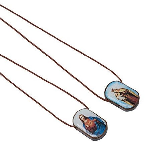 Intercession Catholic Scapular (Traditional Brown Medium) - Image 3