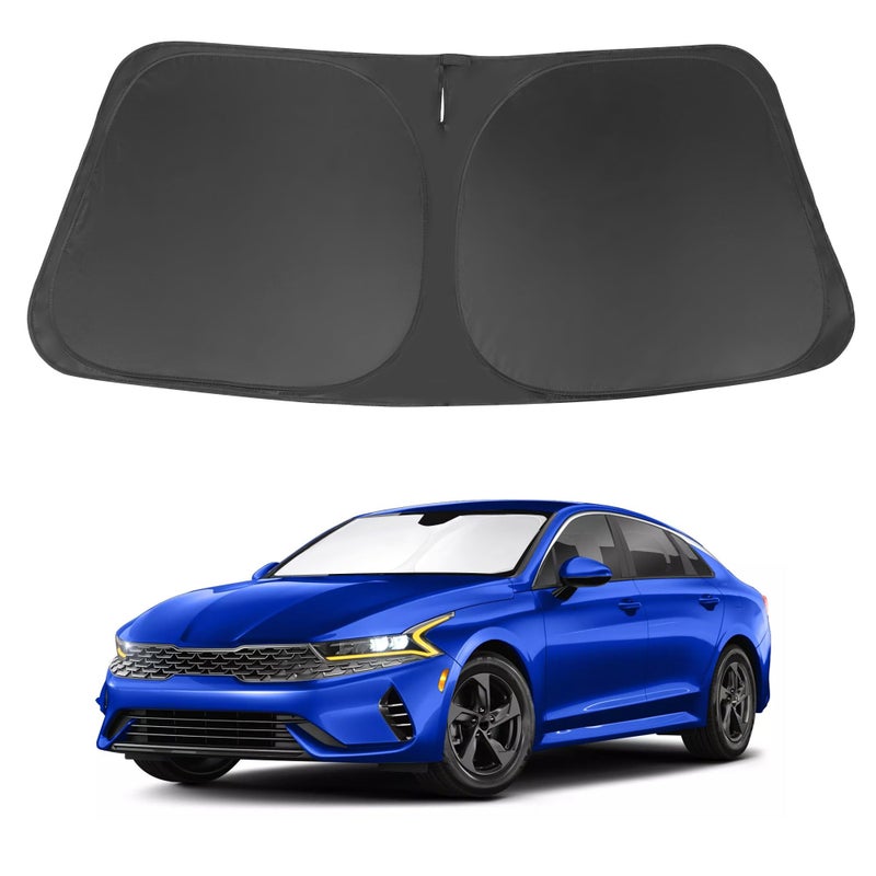 LHFLIVE Windshield Sun Shade Custom 20212024 Fit Kia K5 GTLine GT Sedan Accessories Front Sunshade Shield Blocker Sun Visor Heat Protection