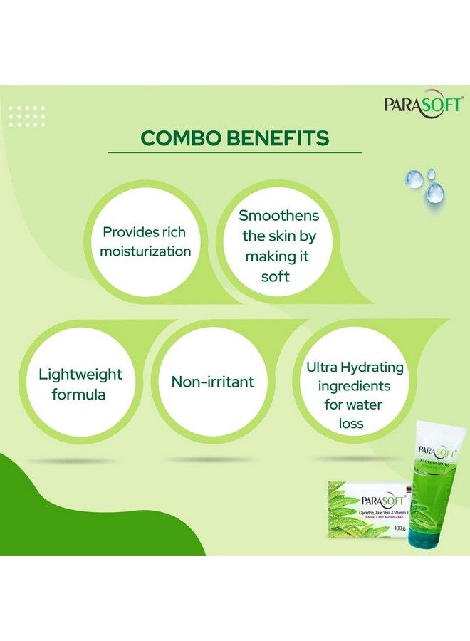 Parasoft Body Cleansing Shower Gel And Moisturizing Bathing Bar Combo Enriched With Aloe Vera Glycerine & Vitamin E For Dry & Sensitive Skin - Image 5