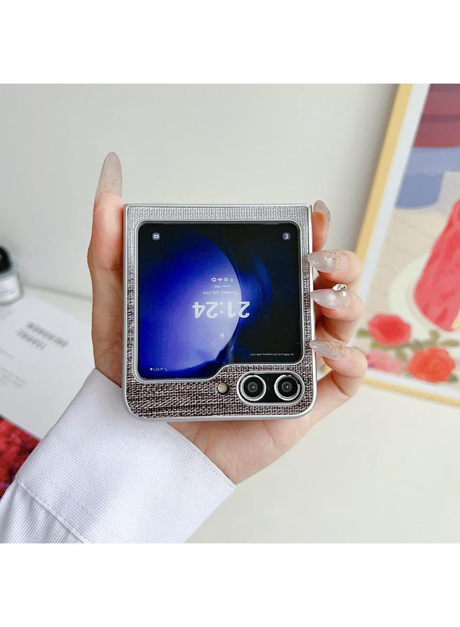 S-TOP Case For Samsung Galaxy Z Flip6 Illusory Color Leather Texture PC Phone Case - Image 3