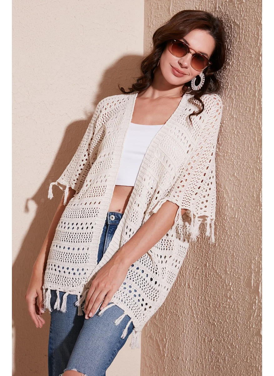 Lela Openwork Knitted Cardigan Women's Cardigan 6071485D24