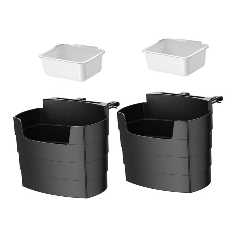 2Pcs Car Storage Box French Fry Holder Sauce Container Easy Install Compact Design - Image 2