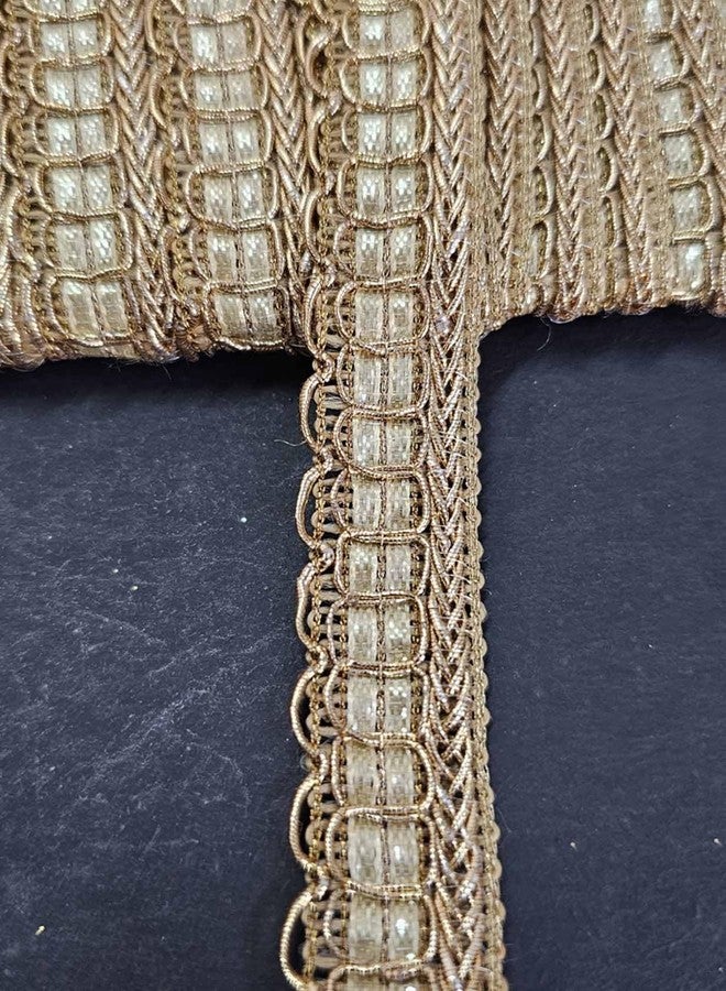 Mezin Salma Chotalo Lace Border (9 Meter) for Bridal Dresses, Sarees, Lehengas, Decoration, Bag and Designing Embellishment Crafts (1) - Image 1