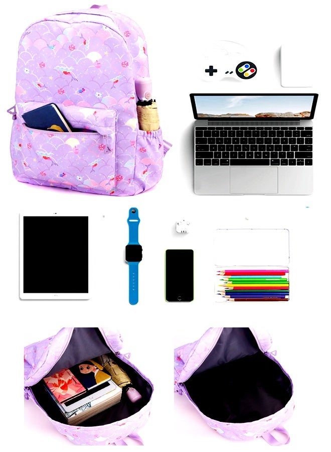 SUCITY 3PCS School Bag Set Backpack with Pencil Case and Lunch Bag Student Backpack School Bag for Kids Large Capacity Children's Backpack Sets - Image 4