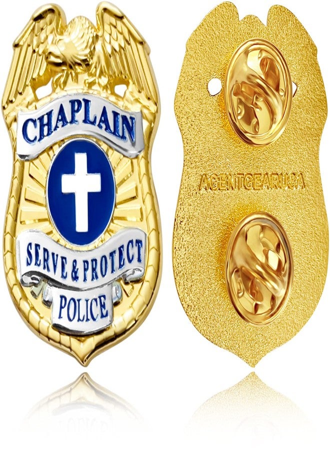 Agent Gear USA Chaplain Lapel Pin Serve and Protect Police Uniform Insignia - Image 1