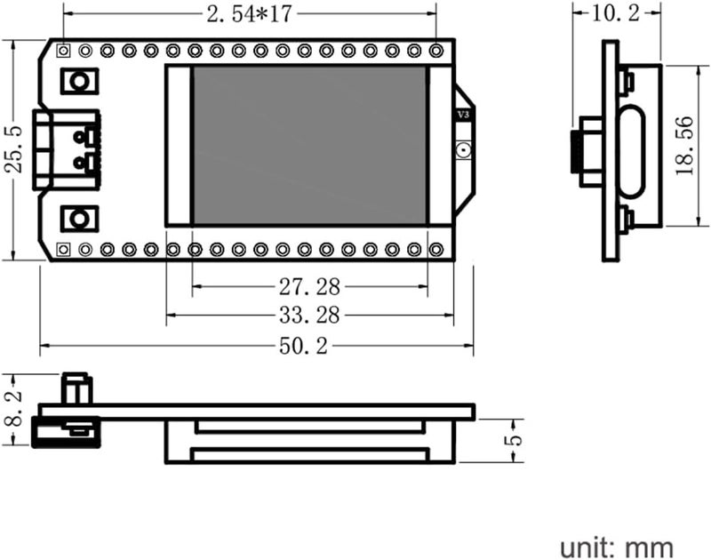 لوحة تطوير-V3 SX1262 ESP32 OLED WIFI LoRa Node 868-915 محدثة V3 (منفذ TYPE-C) شريحة LoRa - Image 2