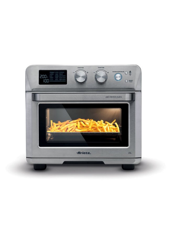 أريتي 1700W Electric Air Fryer with Oven Silver and Black 25 Liter 00C462911ARAS 25 L 1700 W 00C462911ARAS Silver and Black - Image 1