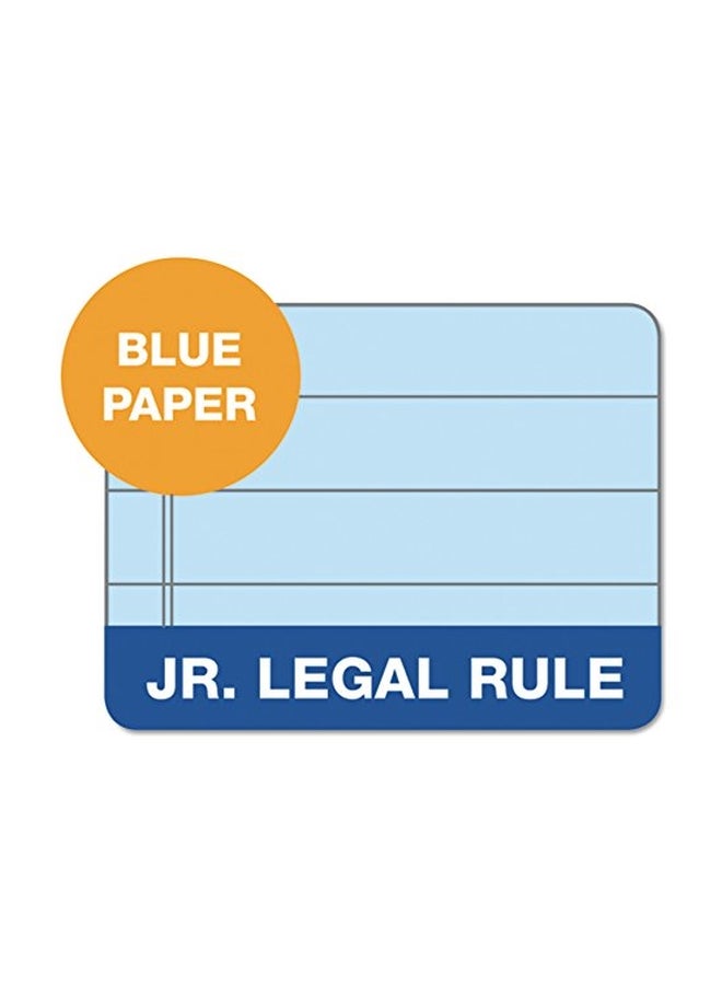 TOPS Prism Plus 100% Recycled Legal Pad, 5 x 8 Inches, Perforated, Blue, Narrow Rule, 50 Sheets per Pad, 12 Pads per Pack (63020) - Image 3