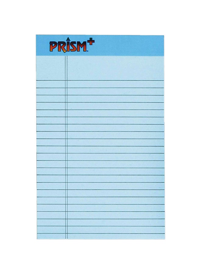 TOPS Prism Plus 100% Recycled Legal Pad, 5 x 8 Inches, Perforated, Blue, Narrow Rule, 50 Sheets per Pad, 12 Pads per Pack (63020) - Image 1