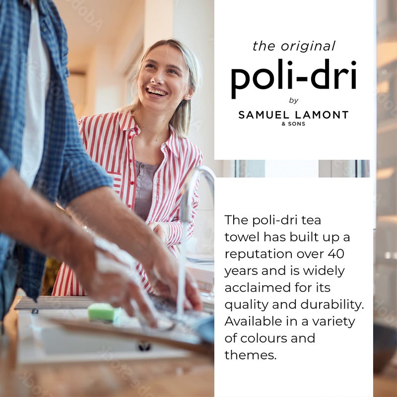 Samuel Lamont Poli Dri 100% Cotton Dish Towel - Black - Image 4