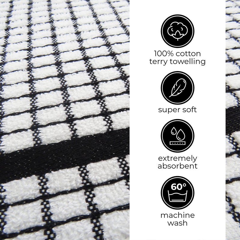 Samuel Lamont Poli Dri 100% Cotton Dish Towel - Black - Image 2