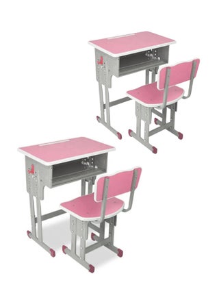 A children's study desk set consisting of 4 pieces (two tables and two chairs), a chair and a study table An educational desk set made of iron and fiber - pzsku/Z5EBE17F3A0BC6F9BDAEBZ/45/1750858125/e3490216-9352-4658-8849-b15cf94dabef