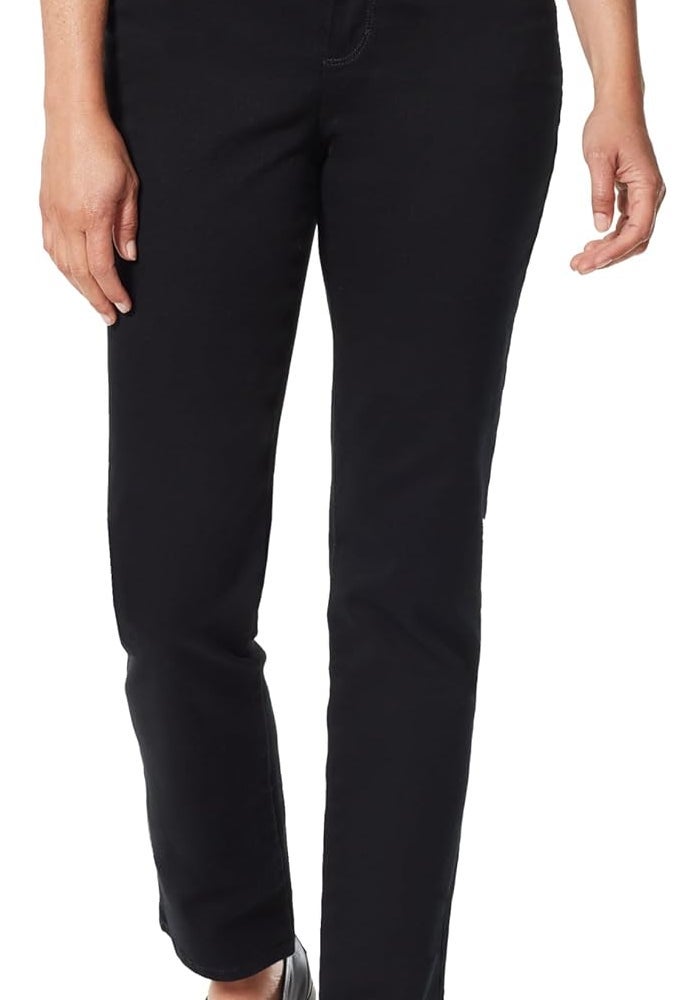 GLORIA VANDERBILT Women's Plus Size Amanda Classic High Rise Tapered Jean in Black - Image 1