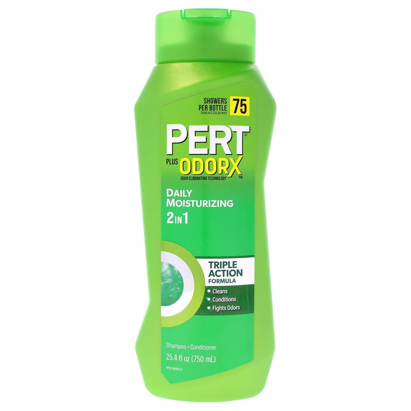PERT 2 in 1 Complete Clean Shampoo and Conditioner - Mens Shampoo for Daily Use - Hair Conditioner for Men - Removes Dirt, Oil, and Build Up - 25.4 oz - Image 1