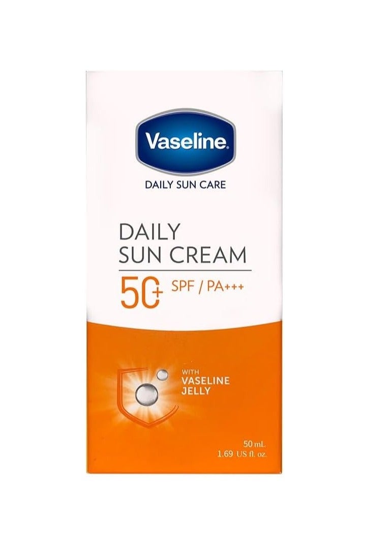 فازلين كريم يومي للوقاية من الشمس بعامل حماية ٥٠ | واقي شمس خفيف الوزن مع جيلي الفازلين | تركيبة غير لزجة وغير لامعة تُضفي إشراقة وترطيبًا على البشرة | ٥٠ مل - Image 2