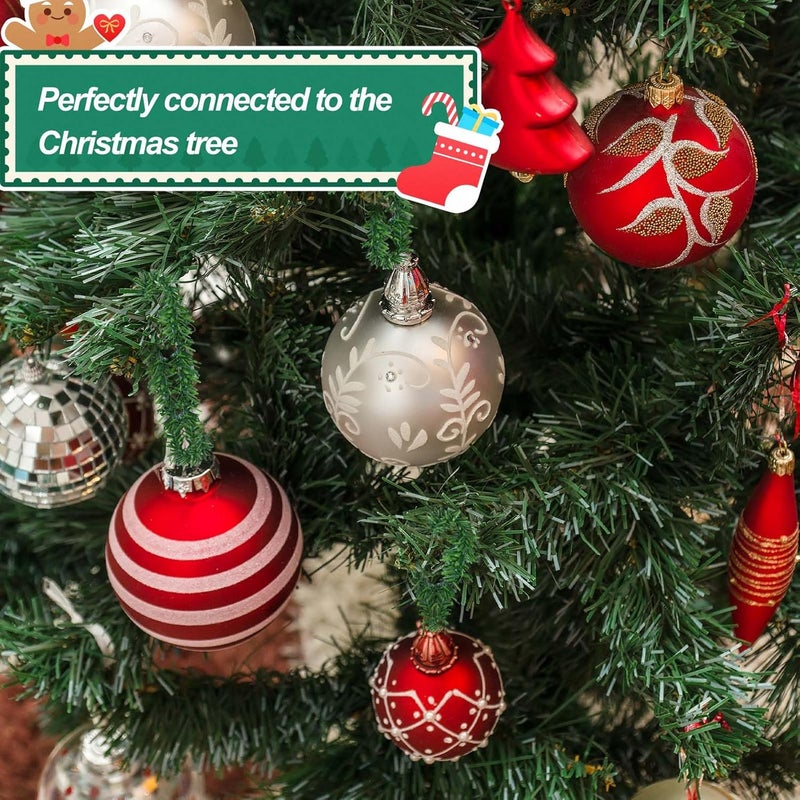 Jeyeou 120Pcs 4.7Inch Christmas Ornament Hooks Artificial Pine Needles Decorative Twist Ties Green Flexible Garland Hangers Ornament String For Christmas Tree Lights Holiday Party Decorations Dollhouse Craft - Image 4
