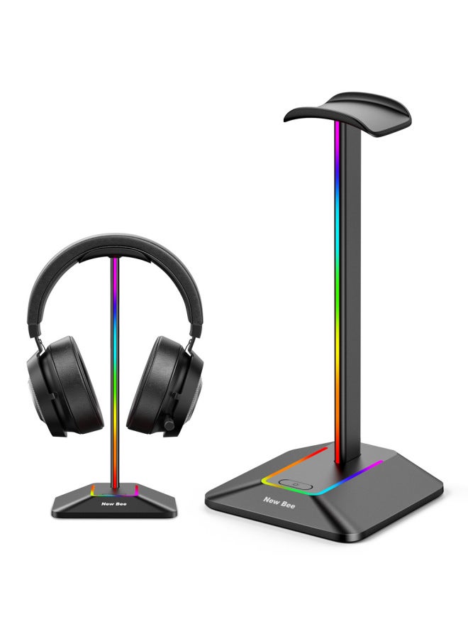 Dual Output Colorful Headset Display Stand Hub Extended Earpiece Rack Rgb Light-emitting E-sports Headset Holder - Image 4