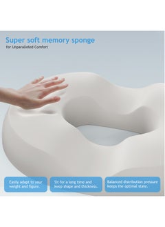 ZERIFAM Donut Pillow Hemorrhoid Tailbone Cushion, Premium Memory Foam Seat Cushion, Orthopedic Pain Relief Pillow for Pregnancy, Coccyx, Bed Sores, Post Natal, Sciatica(Grey)  - Image 2