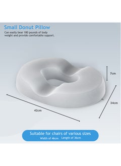 ZERIFAM Donut Pillow Hemorrhoid Tailbone Cushion, Premium Memory Foam Seat Cushion, Orthopedic Pain Relief Pillow for Pregnancy, Coccyx, Bed Sores, Post Natal, Sciatica(Grey)  - Image 4