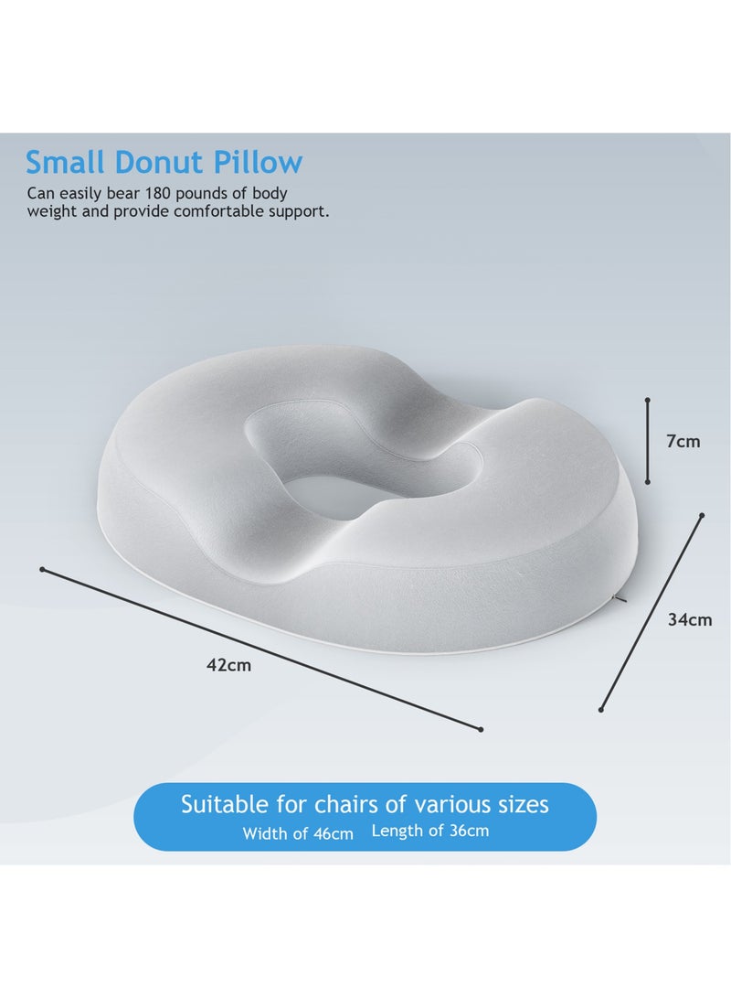 ZERIFAM Donut Pillow Hemorrhoid Tailbone Cushion, Premium Memory Foam Seat Cushion, Orthopedic Pain Relief Pillow for Pregnancy, Coccyx, Bed Sores, Post Natal, Sciatica(Grey) - Image 4