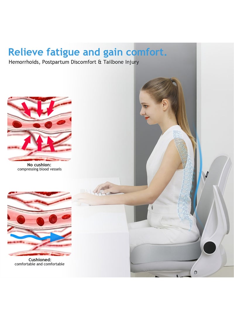 ZERIFAM Donut Pillow Hemorrhoid Tailbone Cushion, Premium Memory Foam Seat Cushion, Orthopedic Pain Relief Pillow for Pregnancy, Coccyx, Bed Sores, Post Natal, Sciatica(Grey) - Image 3