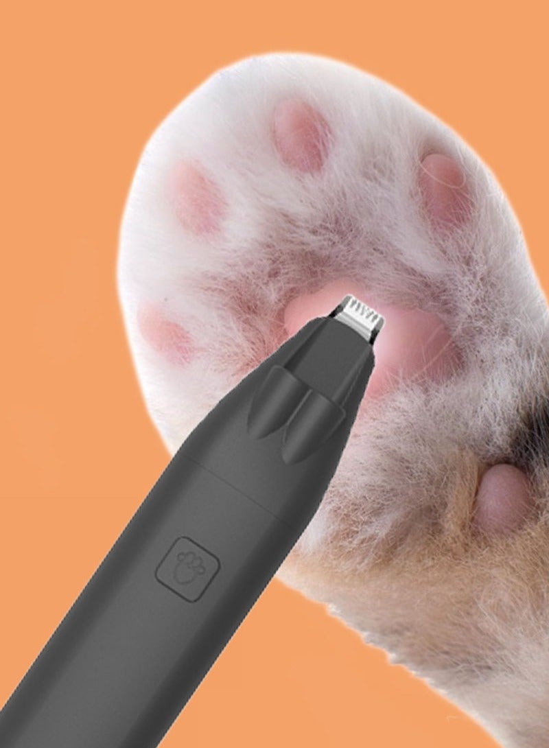 الكلب والقط المنزلية الحلاق المحمولة منخفضة الضوضاء الكهربائية الناقل التسلسلي العام شحن الحيوانات الأليفة الاستمالة أداة ، أسود . - Image 3