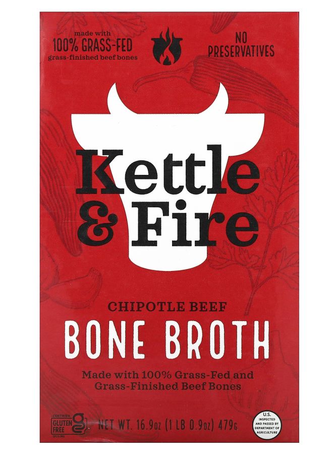 KETTLE مرق العظام لحم بقر شيبوتلي 16.9 أونصة (479 جرام)