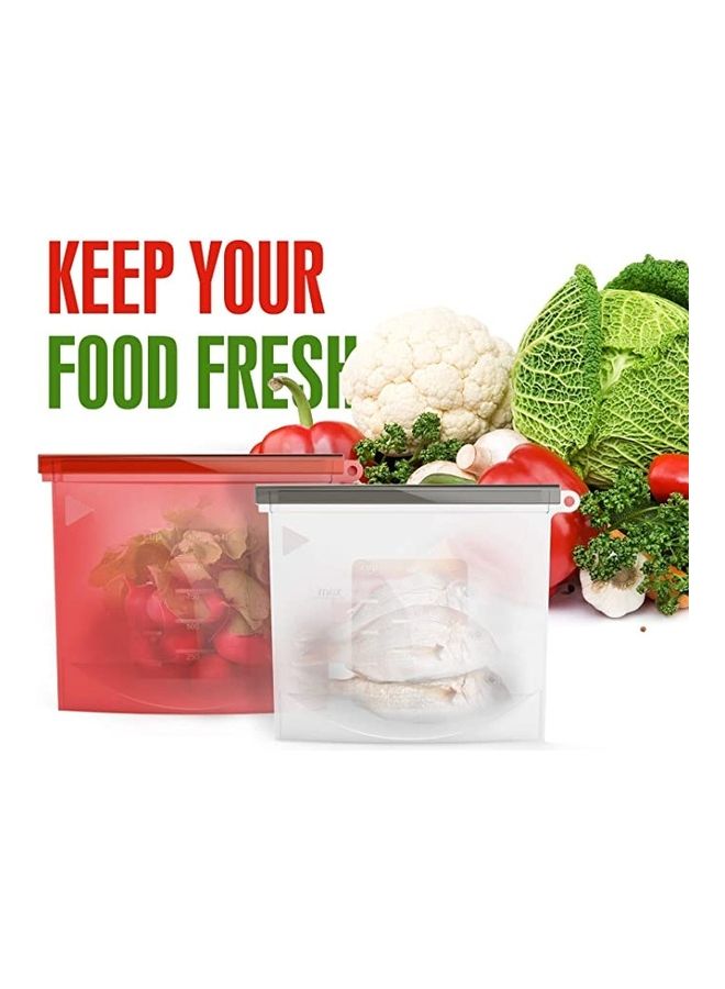 NIBEMINENT 4-Piece Silicone Reusable Leak-Proof Food Bag Set Multicolour 1 x 1500, 3 1000ml - Image 2