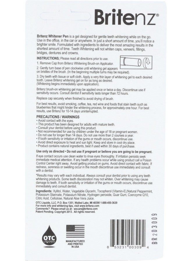 Britenz Natural Teeth Whitening Pen, .05 fl. oz. - Image 2