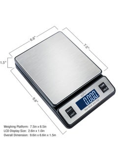 Weighmax W2809 90 Lb X 0.1 Oz Durable Stainless Steel Digital Postal Scale, Shipping Scale With Ac Adapter, 1 Pack  - Image 4