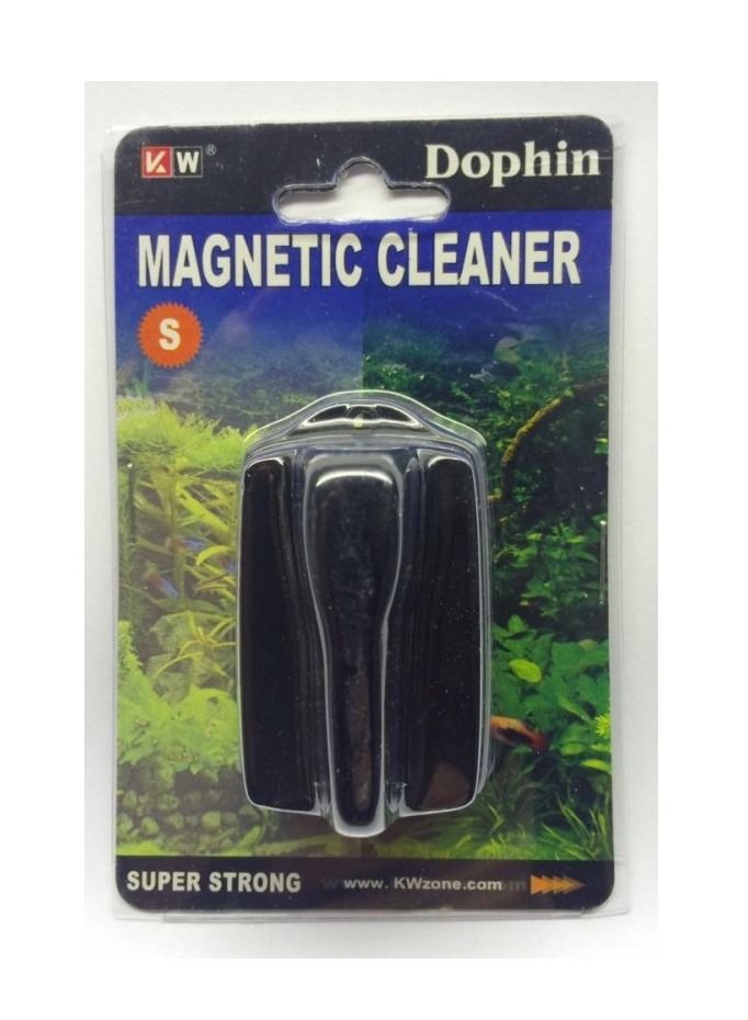KWZONE دوفين منظف حوض السمك المغناطيسي باللون الأسود - Image 1