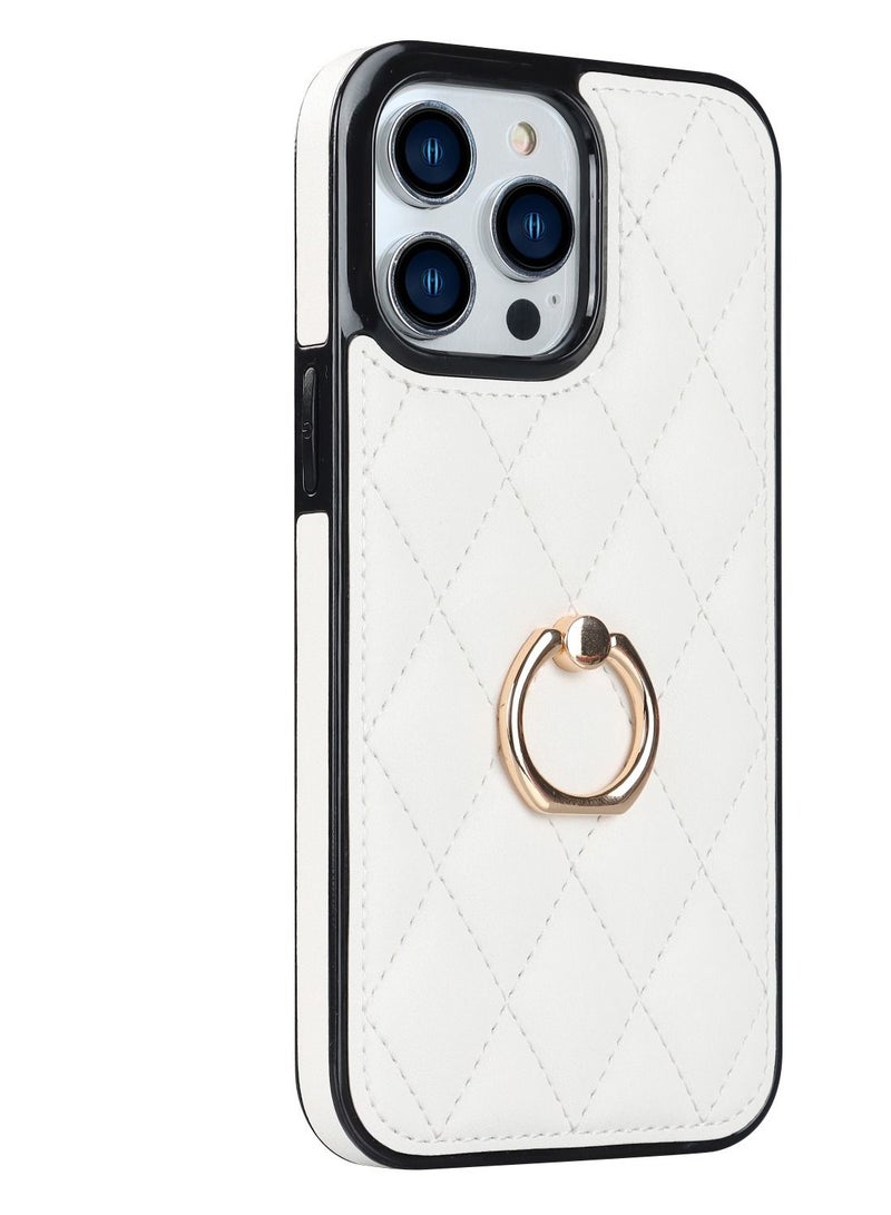 Suteni Back Cover Leather Ring Buckle Phone Case for iPhone  - Image 1