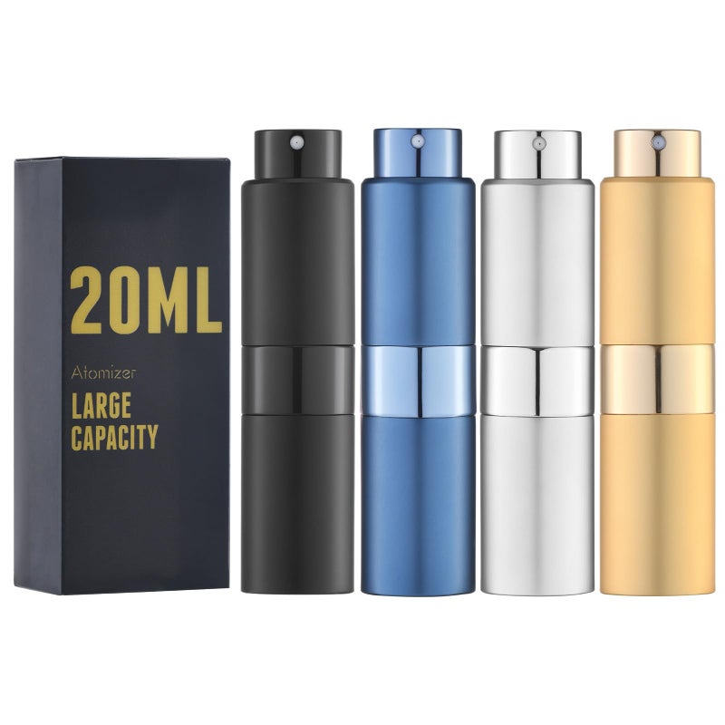 Owlyee 20 مل عطر رذاذ كولونيا رذاذ زجاجة موزع بخاخ صغير فارغ (4 قطع) - Image 1