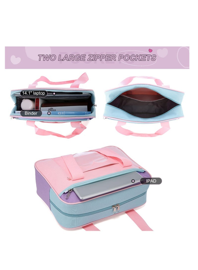 Excefore Shoulder Bag School Bag Made Of Premium Oxford and Pvc Plastic Large Anime Shoulder Bag Kawaii Handbag for Women Transparent Love Casual Shoulder Bag for School Work Gym Sports Travel Pink - Image 2