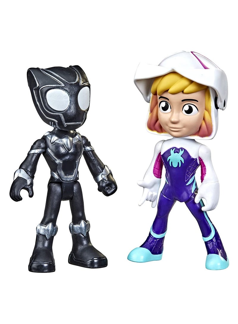 MARVEL Spidey and His Amazing Friends Black Panther and Ghost Spider Hero Reveal 2-pack - Image 1